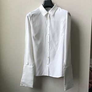 MOVING SALE! FRAME white silk button down